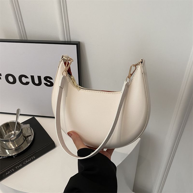 Bolso de Hombro Texturizado Niche Crescent, Nuevo y Sencillo, que Combina con Todo, Para Mujer