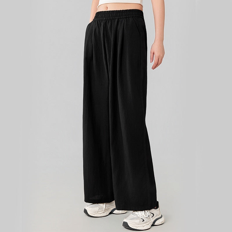 Pantalones de entrenamiento de talle alto, que realzan la figura, elásticos, refrescantes y transpirables