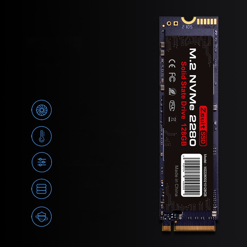 Portátil de escritorio 12G Unidad de estado sólido M.2 2280 Protocolo Nvme Almacenamiento 128G