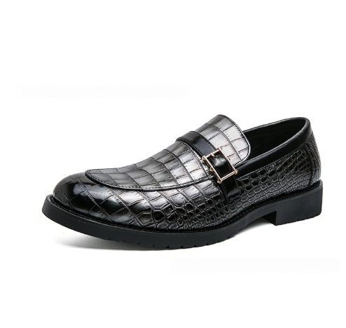 Zapatos de cuero informales elegantes de talla grande para hombre
