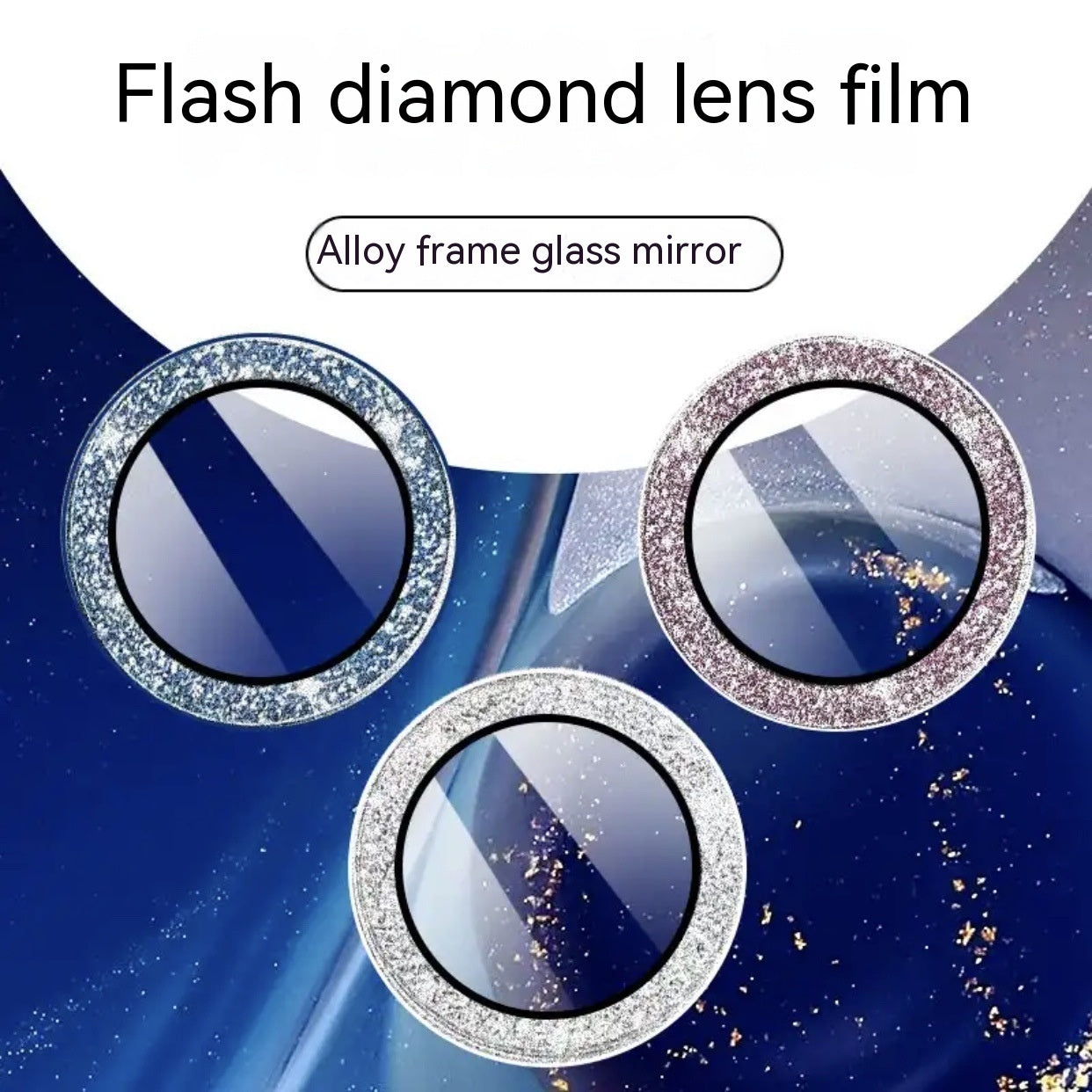 Protector de lente de diamante de imitación para teléfono móvil