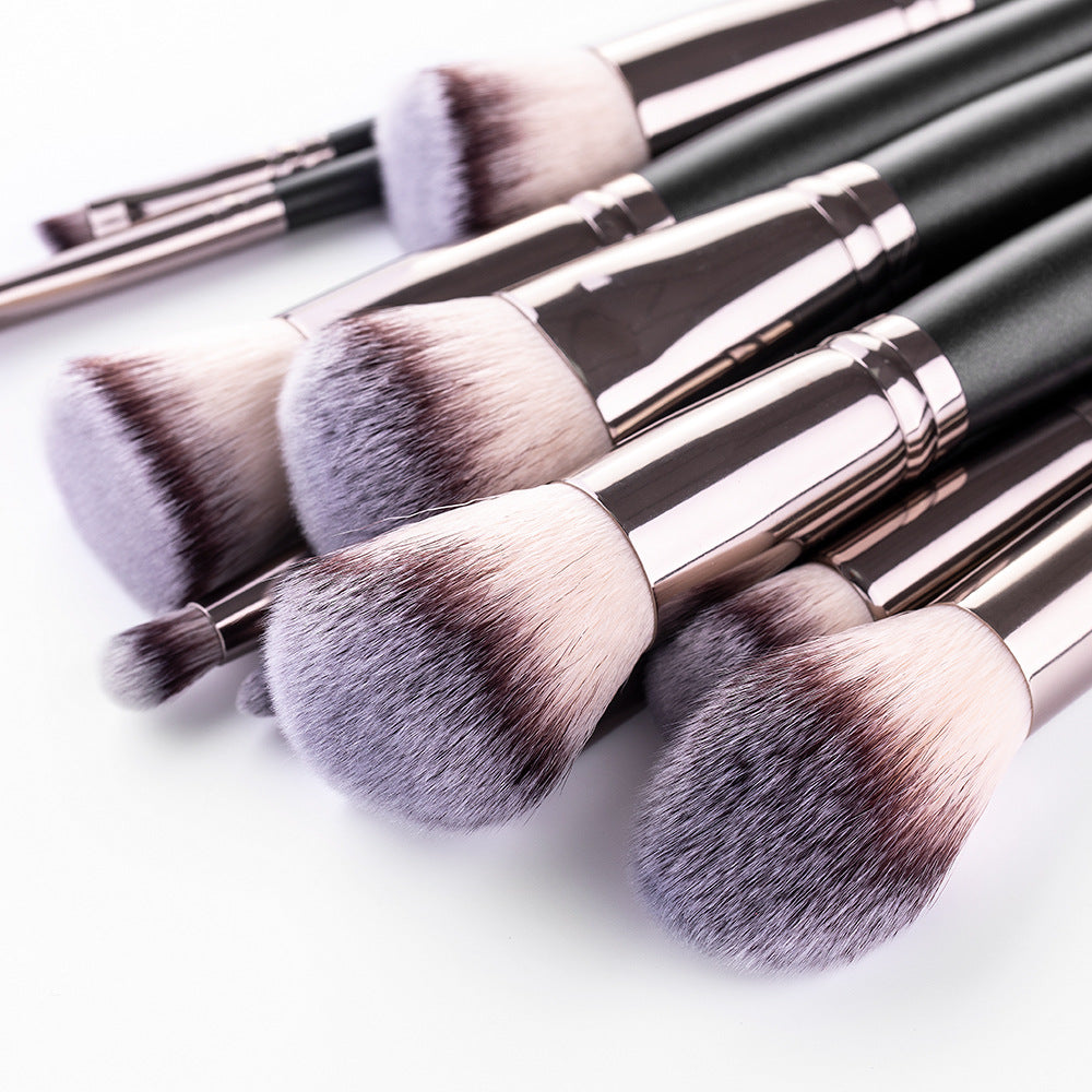 Juego de 15 brochas de maquillaje Juego completo de herramientas de maquillaje negro mate