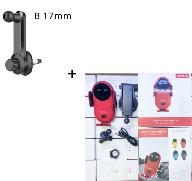 Soporte de teléfono para coche con cargador inalámbrico e inducción infrarroja