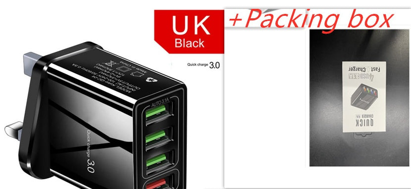 Cabezal de carga iluminado 4USB para teléfono móvil 3A