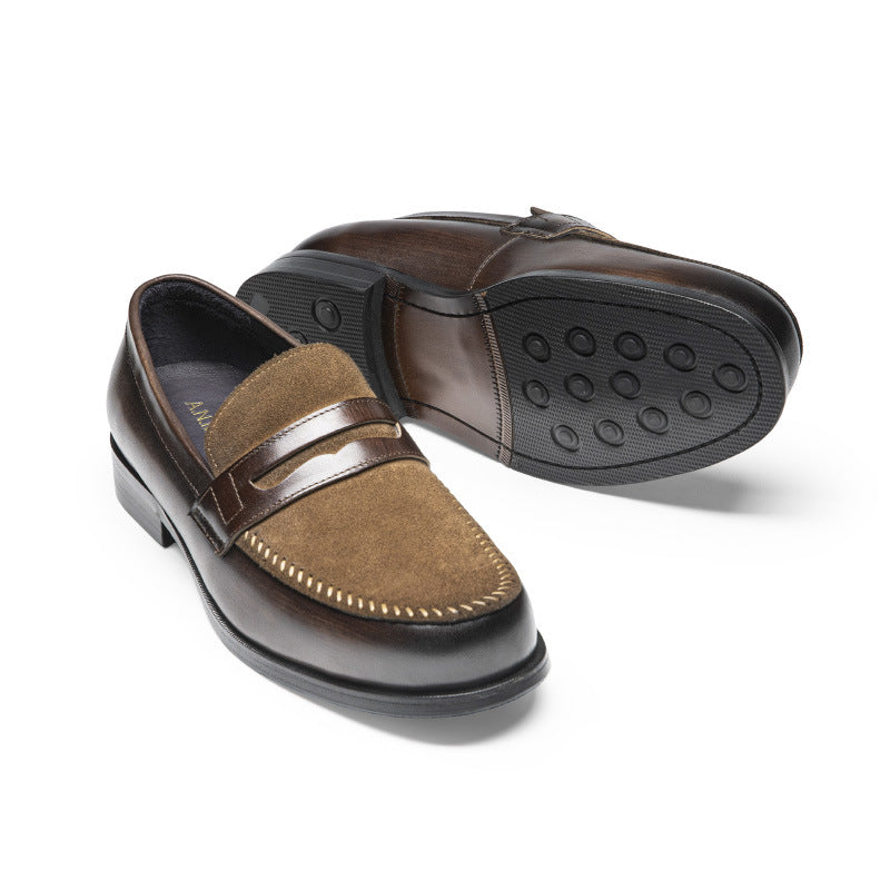 Mocasines formales y casuales de cuero genuino para hombre
