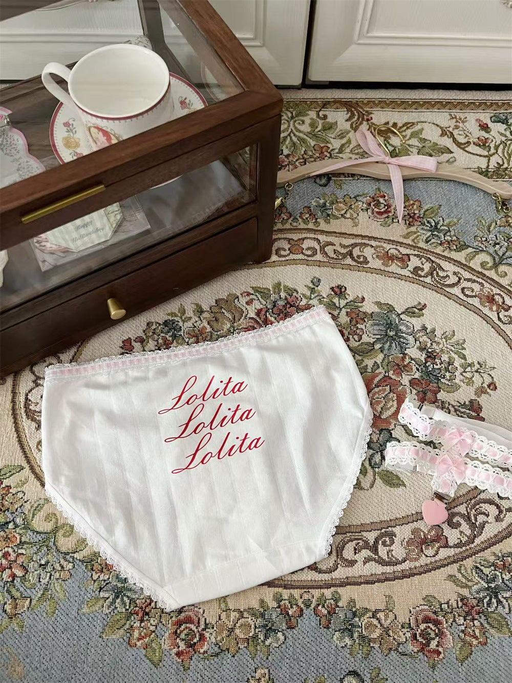 Tangas retro florales bonitos de estilo francés para mujer