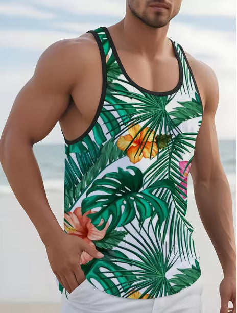 Men's Digital-Print Sleeveless Tank Top