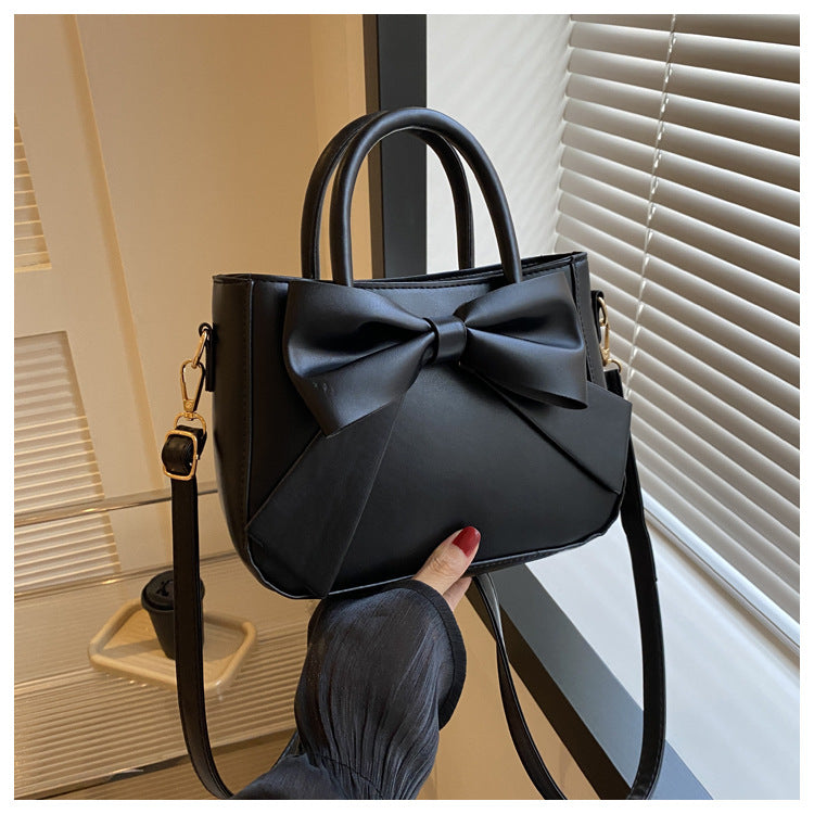 Bolso Pequeño Cuadrado Retro con Lazo Recortado a la Moda Estilo Bandolera o Hombro
