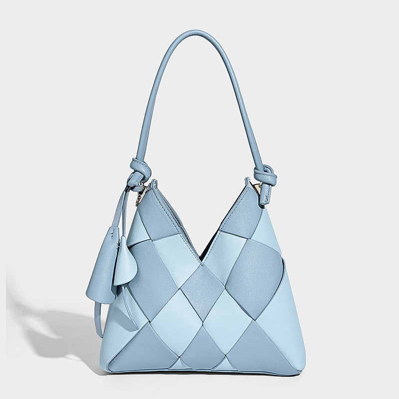 Bolso Nido De Parches Tejidos Con Gran Capacidad Perfecto Para Ir Al Trabajo Diseño Tipo Cubo