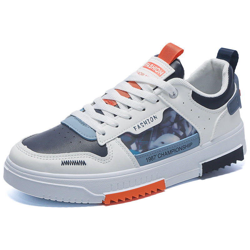 Zapatillas de hombre nuevas de primavera y verano, zapatillas blancas casuales, a la moda, para estudiantes y que combinan con todo