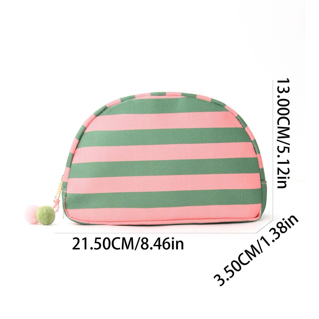 Striped Fashionable Shell-Shaped Makeup Bag