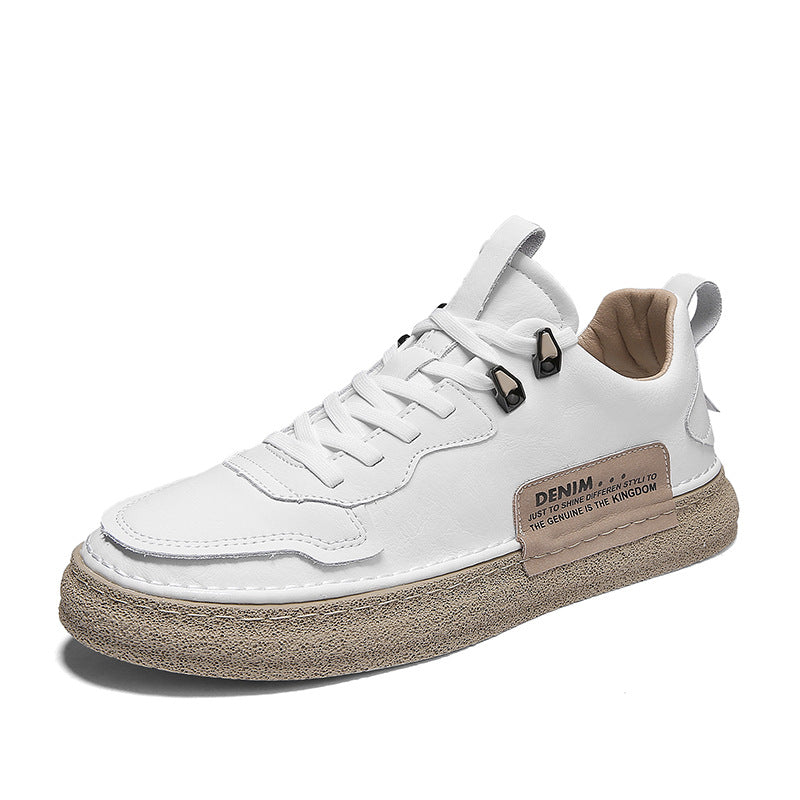 Zapatillas casual de piel versátiles para hombre