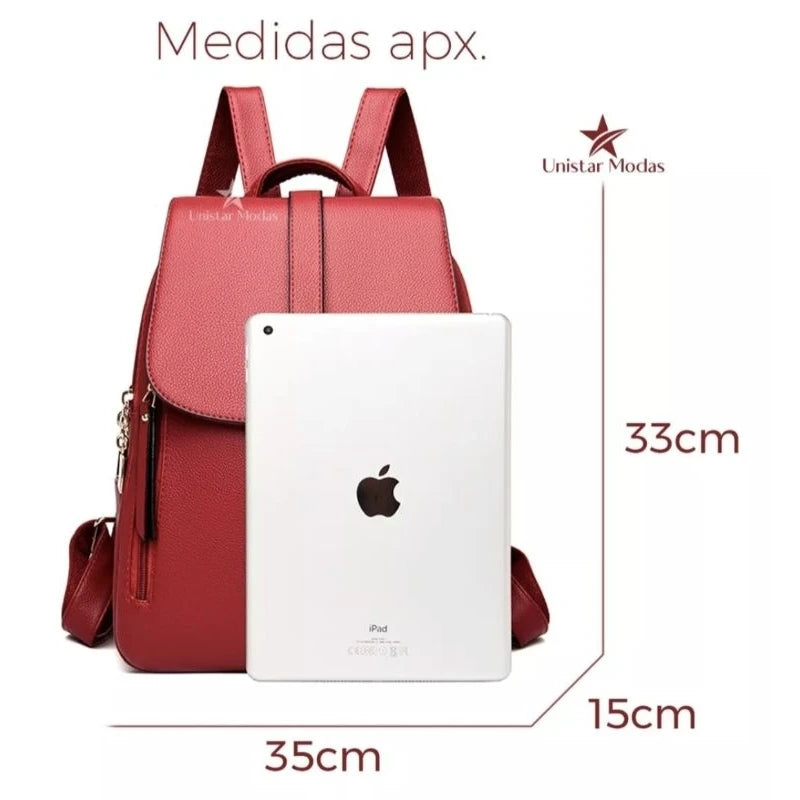 mochila De Costas Couro Social Feminina Elegante Reforçada Top canguru