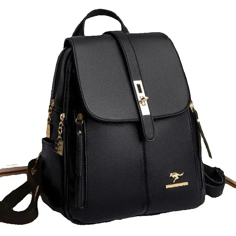 mochila De Costas Couro Social Feminina Elegante Reforçada Top canguru