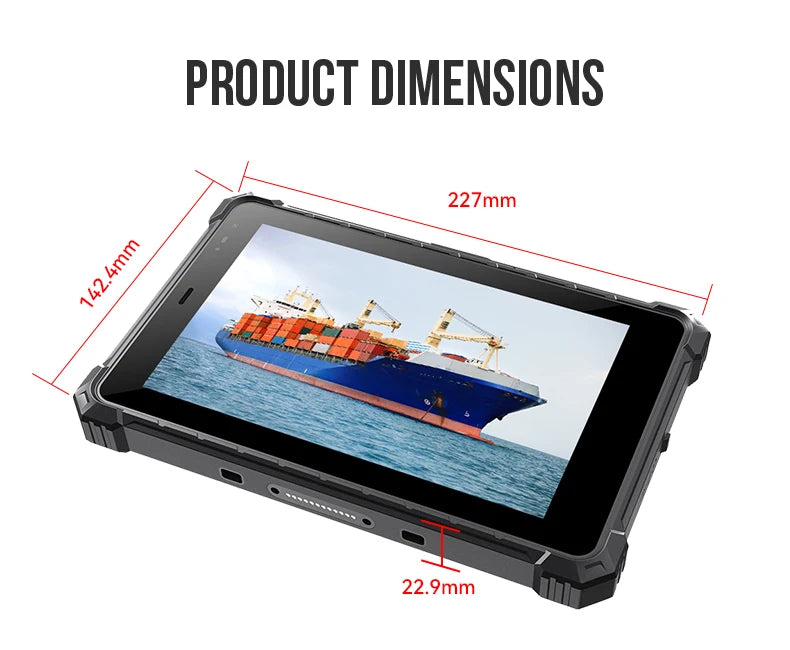 CENAVA A80ST 8inch Rugged Tablet MTK6771 Android10 10000mAh Battery IP68 Industrial Custom 5G/NFC/2D Scanner Explosion Proof