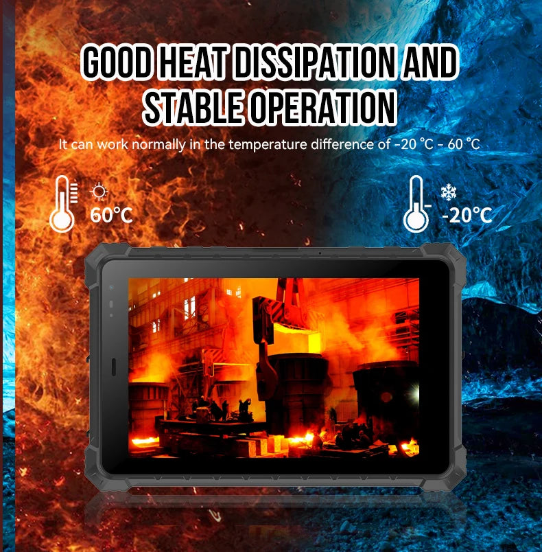 CENAVA A80ST 8inch Rugged Tablet MTK6771 Android10 10000mAh Battery IP68 Industrial Custom 5G/NFC/2D Scanner Explosion Proof