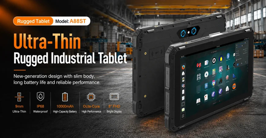 CENAVA A88ST 8 Inch Rugged Android Tablet PC 8GB 128GB  IP68 4G LTE GPS 10000mAh Waterproof Warehouse Drop Rugged Tablet Bulk