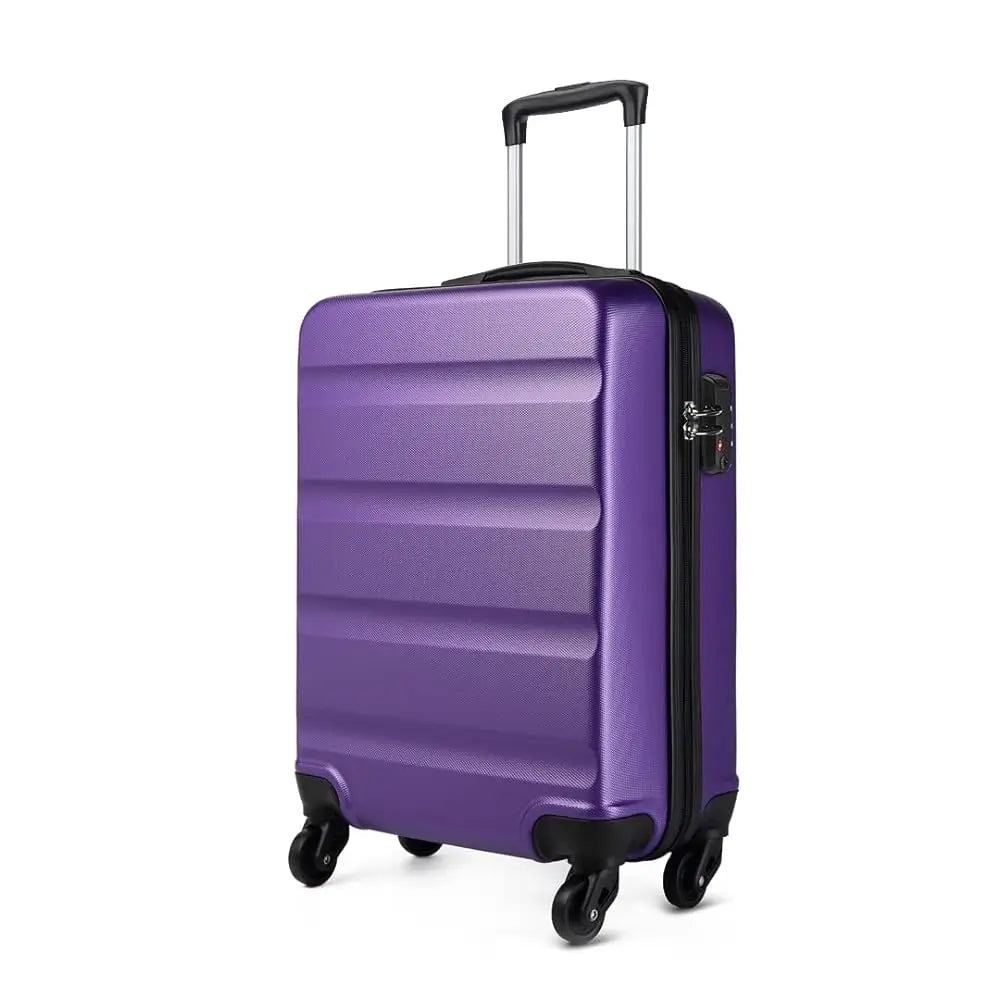 KONO Hardshell Case with 4 spinner wheels and number combination lock, light suitcase, hand luggage, 55/66/75 cm