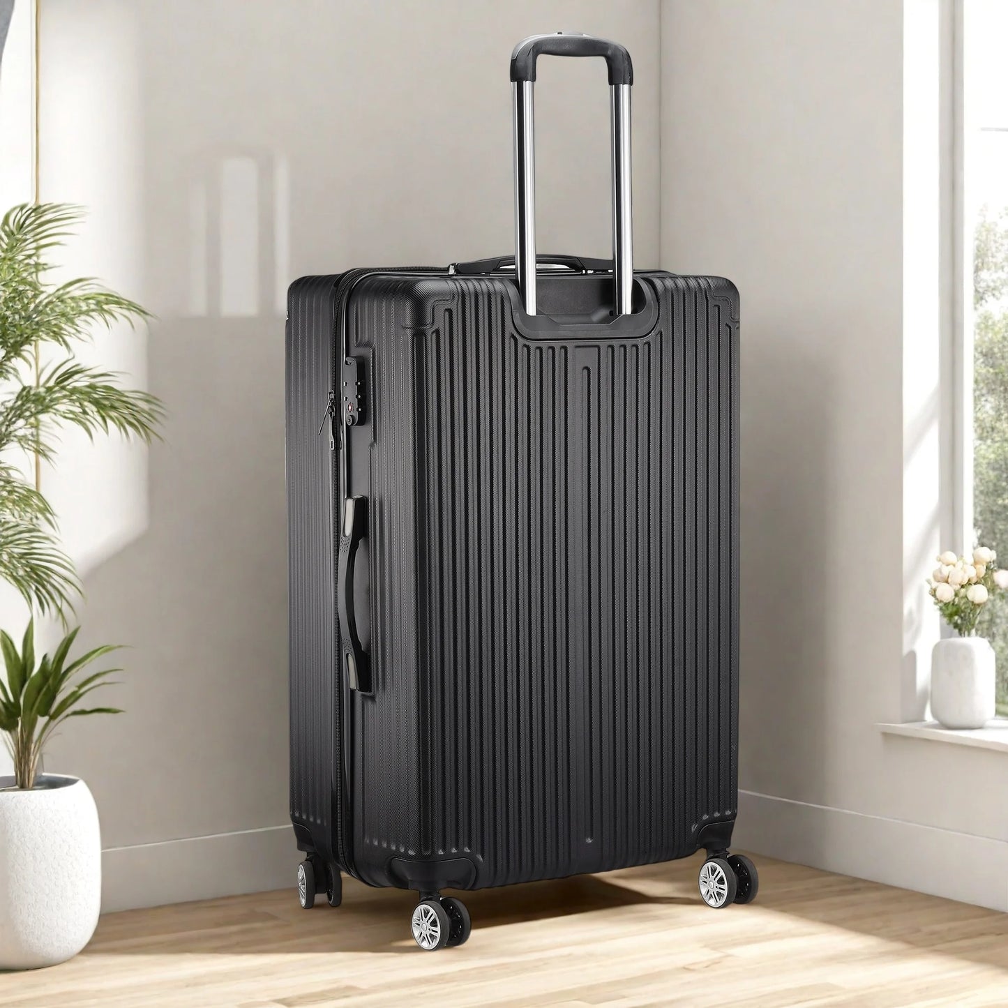Hand luggage Suitcase Trolleys Set 3 suitcase Hard Case Cabin Size Suitcase Carry On Luggage Cabin Case with 4 Wheels