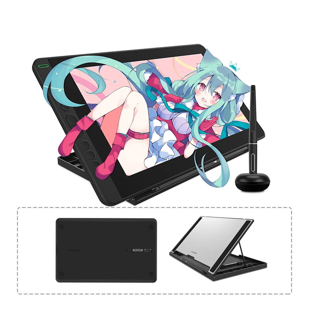 HUION Kamvas 13 Graphic Tablet Monitor 120%sRGB Battery-Free Pen Display Drawing Monitor 8192 Levels Pen with Express Keys Gamut