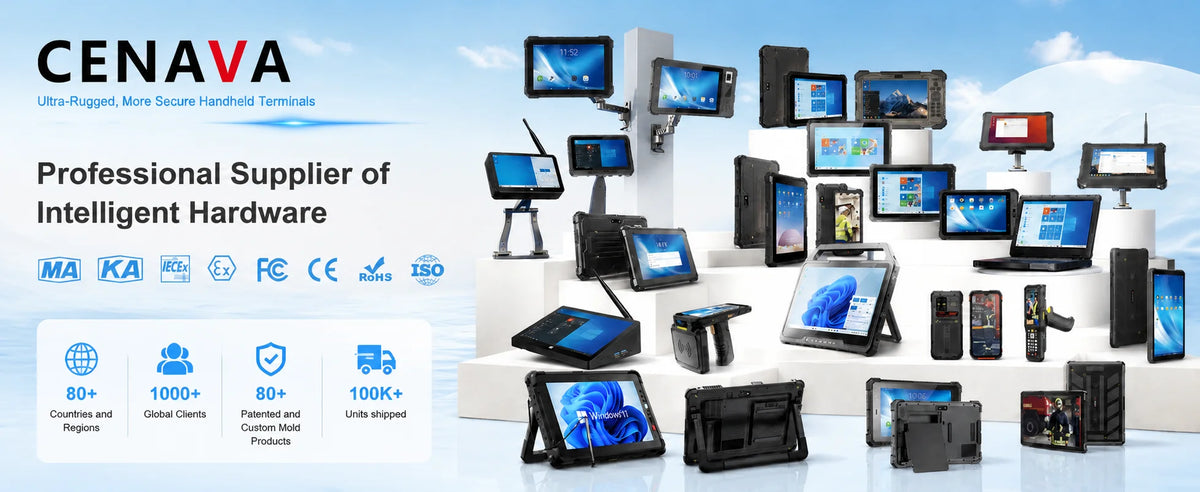 CENAVA A10ST 10.1inch Rugged Tablet MTK6771 Android10 4G NFC WiFi BT IP68 Industrial Custom ID/UHF/2D Scanner Explosion Proof