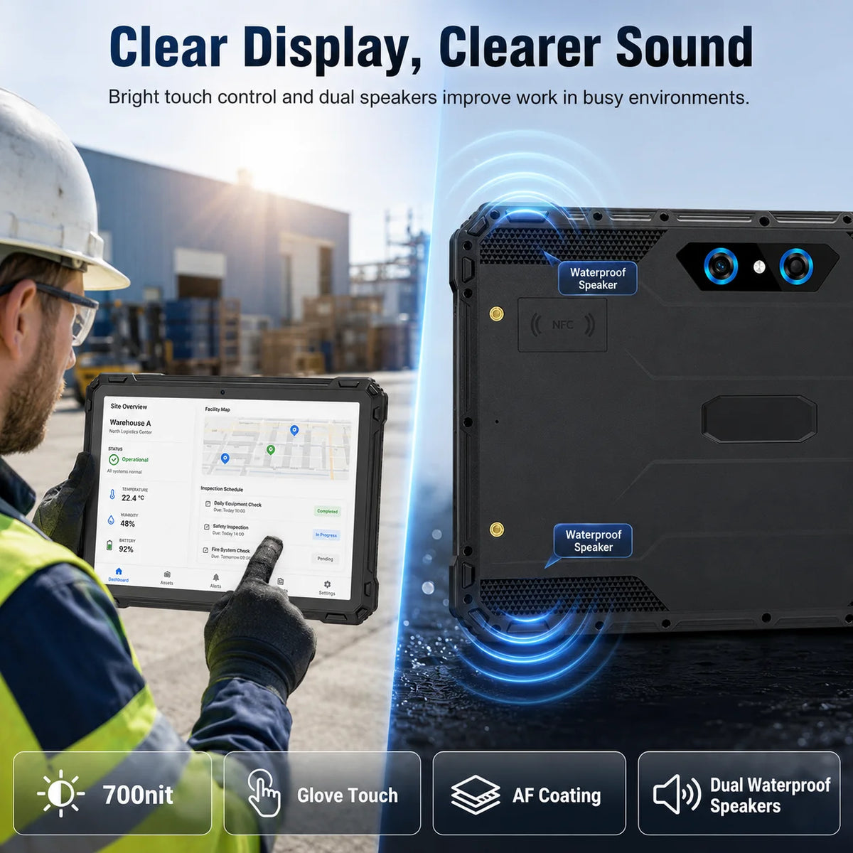 CENAVA A88ST 8 Inch Rugged Android Tablet PC 8GB 128GB  IP68 4G LTE GPS 10000mAh Waterproof Warehouse Drop Rugged Tablet Bulk