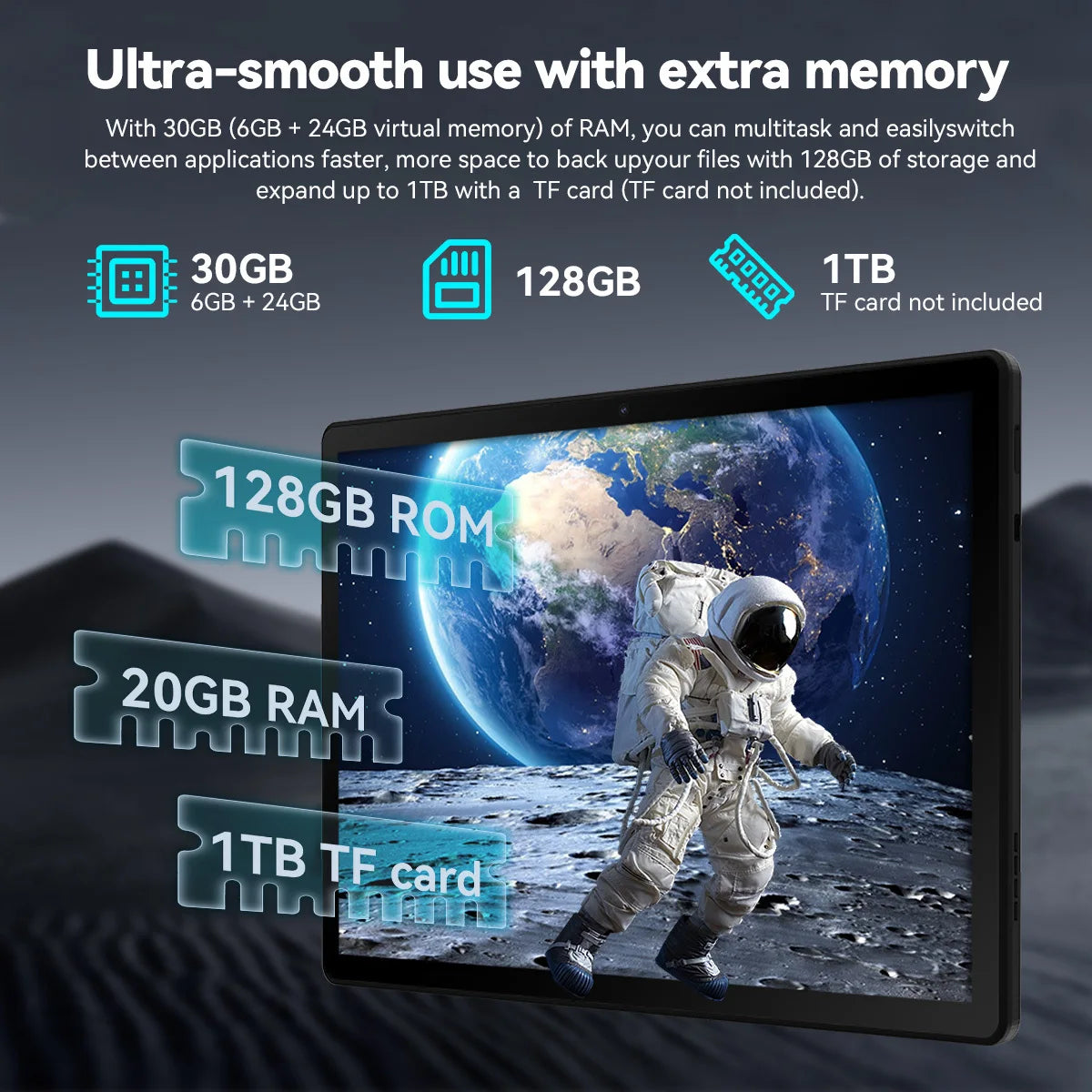 BUFO US Warehouse G9 11.45 Inch 2000*1200 HD Tablet PC Android 16 Widevine L1 for Prime Video Disney+ HBO 30GB(6GB+24GB Virtual) LPDDR5 UFS 128GB A733 Octa‑Core CPU 9660mAh Big Battery WiFi6 BT5.3 Gaming Tablet