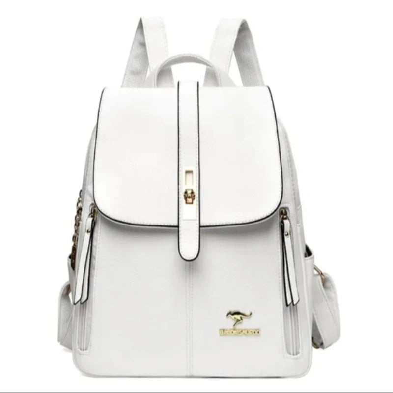 mochila De Costas Couro Social Feminina Elegante Reforçada Top canguru