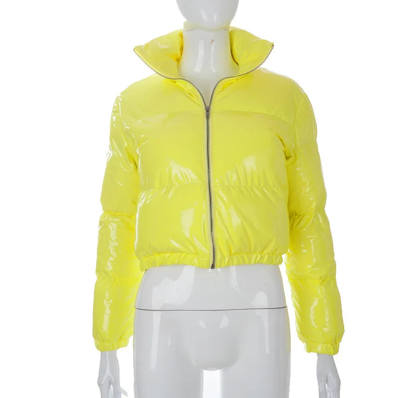 Winter Down Jacket Women 2025 White Color Cropped Puffer Jacket Parka Outwear Thick Bubble Coat Fashion Streetwear Plus Size