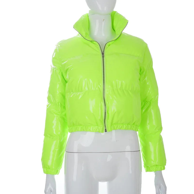 Winter Down Jacket Women 2025 White Color Cropped Puffer Jacket Parka Outwear Thick Bubble Coat Fashion Streetwear Plus Size