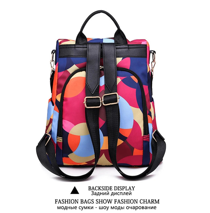 NEW Fashion Anti Theft Women Backpack Durable Fabric Oxford School Bag Pretty Style Girls School Backpack Female Travel Backpack