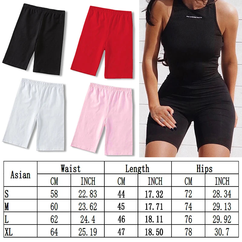 Summer Women Mini Shorts Y2k Korean Fashion Biker Shorts For Female High Waist Sexy Skinny Sports Cycling Shorts Slim Bottoms
