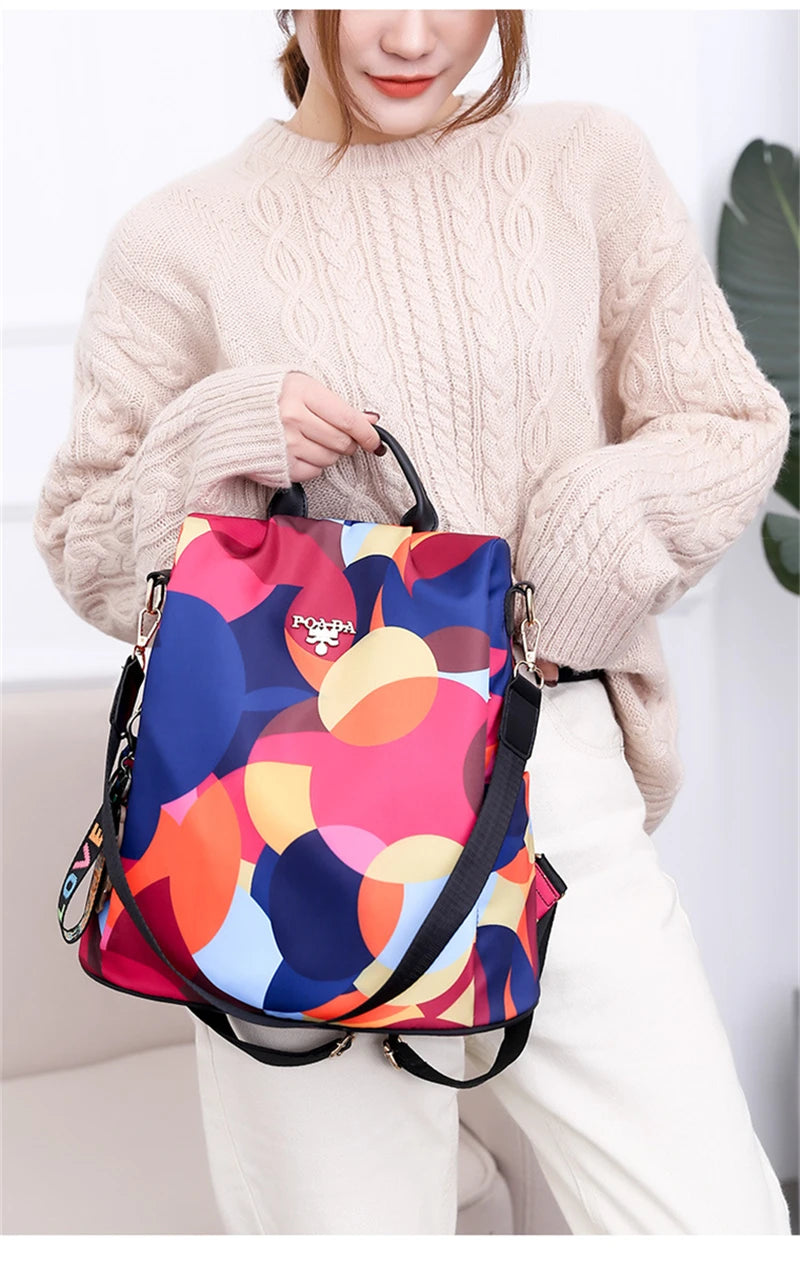 NEW Fashion Anti Theft Women Backpack Durable Fabric Oxford School Bag Pretty Style Girls School Backpack Female Travel Backpack