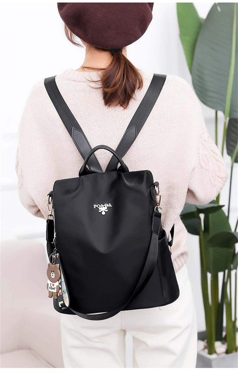 NEW Fashion Anti Theft Women Backpack Durable Fabric Oxford School Bag Pretty Style Girls School Backpack Female Travel Backpack
