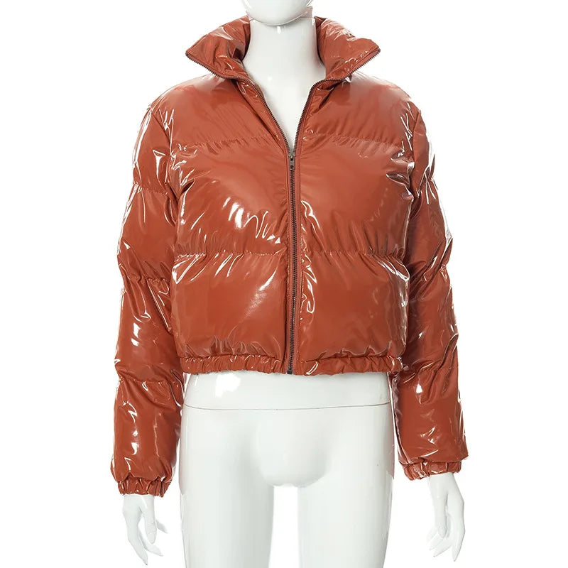Winter Down Jacket Women 2025 White Color Cropped Puffer Jacket Parka Outwear Thick Bubble Coat Fashion Streetwear Plus Size