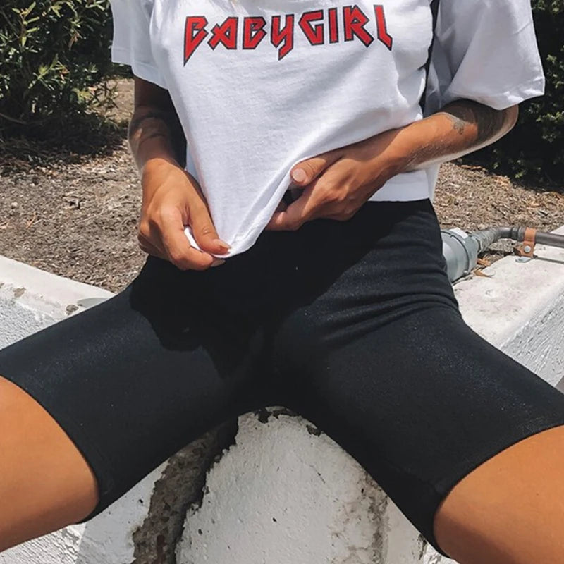 Summer Women Mini Shorts Y2k Korean Fashion Biker Shorts For Female High Waist Sexy Skinny Sports Cycling Shorts Slim Bottoms