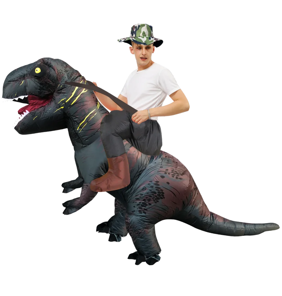 T-REX Monster Inflatable Costume Blow Up Cosplay Dinosaur Clothing Carnival Halloween Christma Dress For Man Woman Party Show