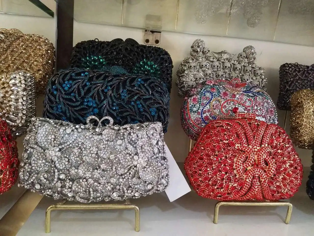 Women Butterfly Diamonds Evening Clutch Purse Luxury Metal Gems Evening Bags Dinner Party Handbag and Purses Bridal Crystals Bag