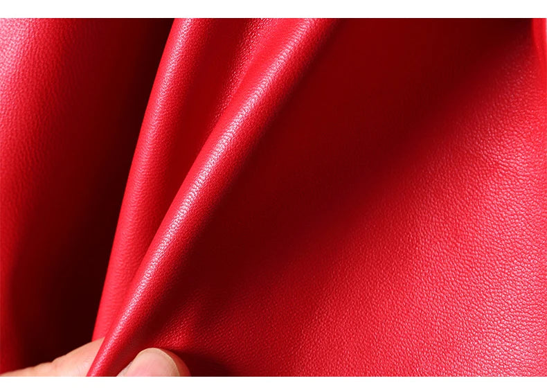 Nerazzurri High Quality Red Black Maxi Pu Leather Trench Coat for Women Extra Long Skirted Elegant Overcoat Fashion 5xl 6xl 7xl