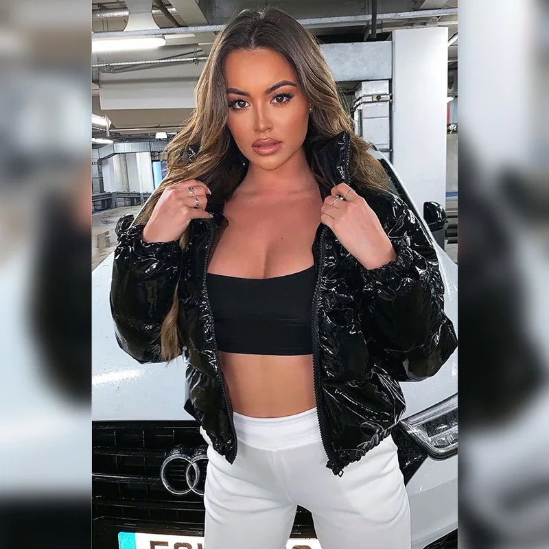 Winter Down Jacket Women 2025 White Color Cropped Puffer Jacket Parka Outwear Thick Bubble Coat Fashion Streetwear Plus Size