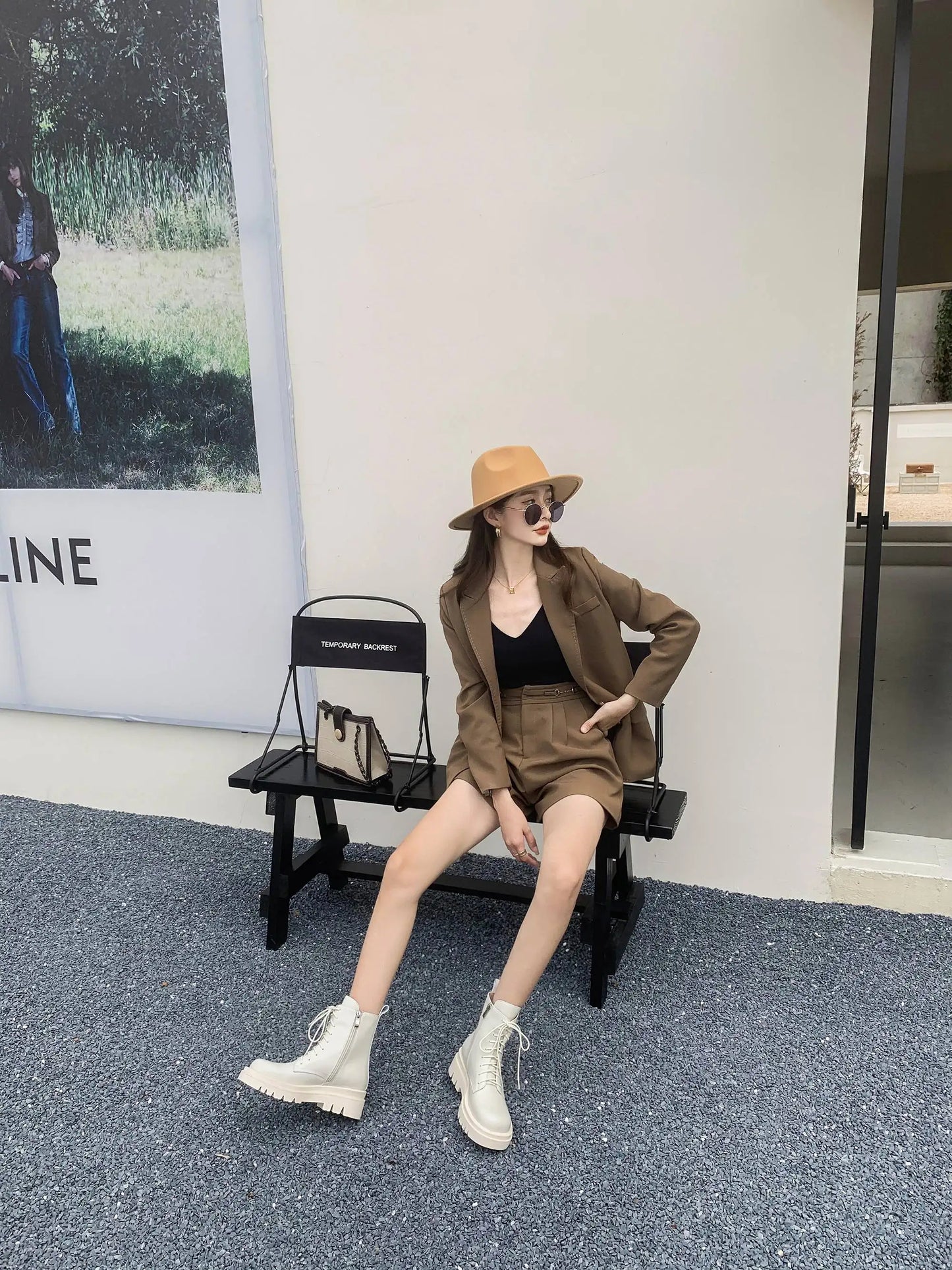 Krazing Pot Wool Winter Keep Warm Snow Boots Full Grain Leather Round Toe High Heels Sheep Fur Lace Up Plus Size Ankle Boots L05