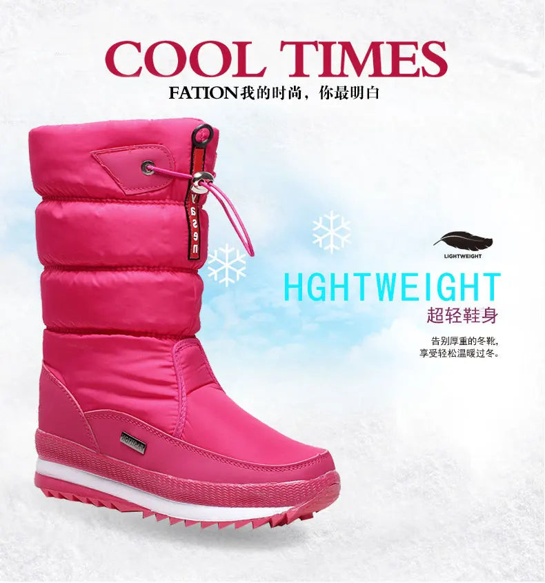 Women Snow Boots Platform Winter Boots Thick Plush Waterproof Non-slip Boots Fashion Women Winter Shoes Warm Fur Botas mujer