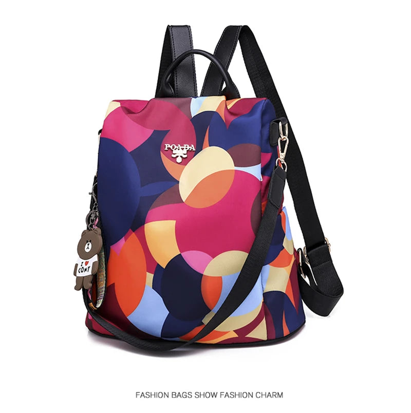 NEW Fashion Anti Theft Women Backpack Durable Fabric Oxford School Bag Pretty Style Girls School Backpack Female Travel Backpack