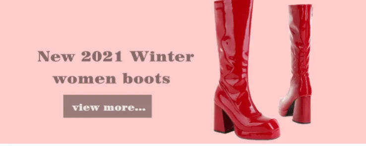 Women's White Ankle Boots Platform Shoes Fashion Buckle High Heels Yellow Black Autumn Winter Short Boot Ladies Large Size 50