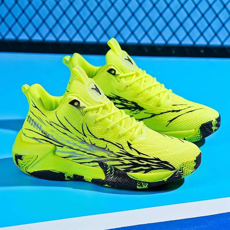 Mens Big Size Basketball Shoes High Top Athletic Sneakers Breathable Cushioning Training Shoes for Outdoor Sports Large Feet