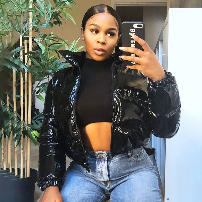 Winter Down Jacket Women 2025 White Color Cropped Puffer Jacket Parka Outwear Thick Bubble Coat Fashion Streetwear Plus Size