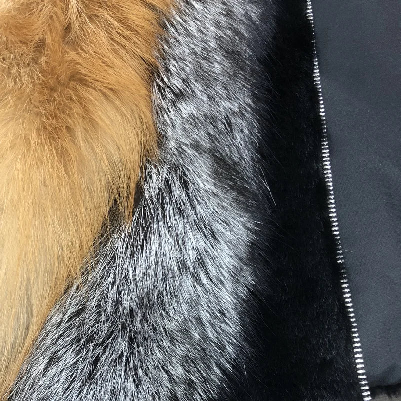 Women's Real Fox Fur Jacket, Warm and Fashionable in Winter