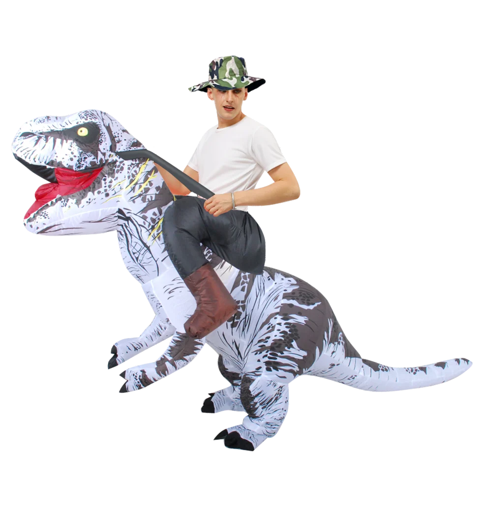 T-REX Monster Inflatable Costume Blow Up Cosplay Dinosaur Clothing Carnival Halloween Christma Dress For Man Woman Party Show