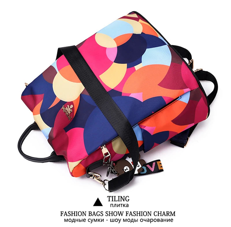 NEW Fashion Anti Theft Women Backpack Durable Fabric Oxford School Bag Pretty Style Girls School Backpack Female Travel Backpack