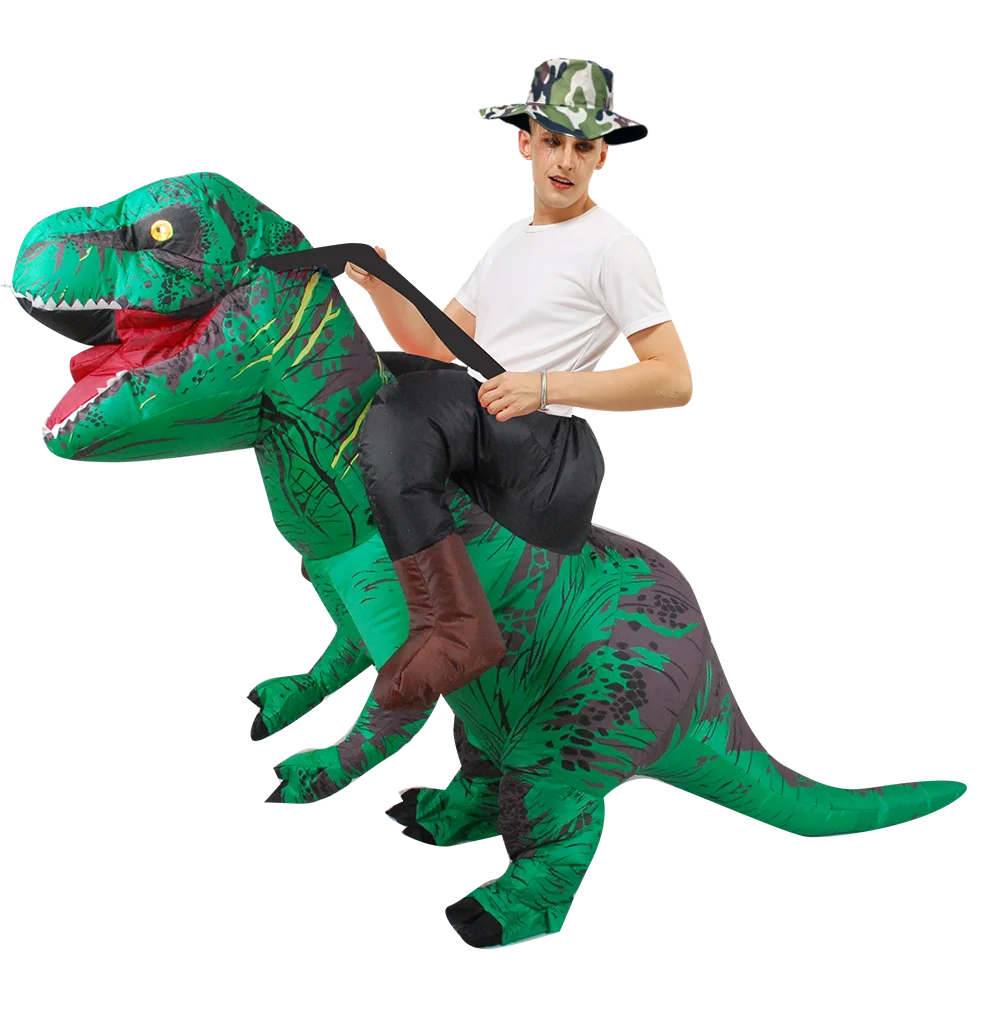 T-REX Monster Inflatable Costume Blow Up Cosplay Dinosaur Clothing Carnival Halloween Christma Dress For Man Woman Party Show